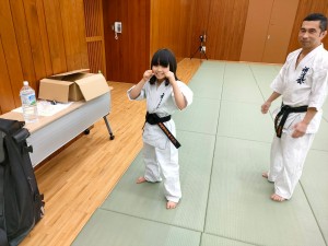 武道空手少年クラブ芝浦港南教室ユカ黒帯